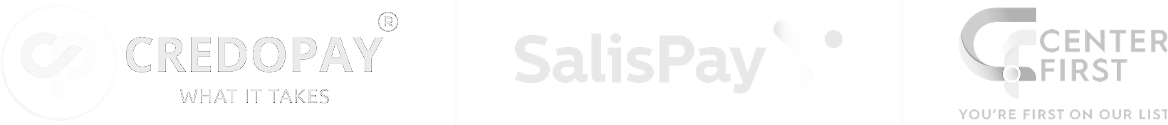 CredoPay, SalisPay, CenterFirst